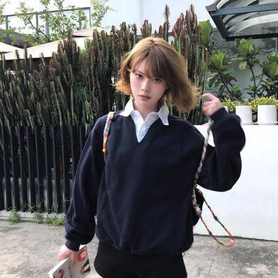 上身超帅！知识分子假两件卫衣