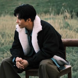 王安宇同款26年座山雕羊羔毛棉服外套男女秋冬加厚保暖黑美式夹克