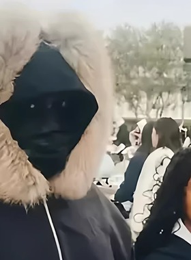 YE同款双层拉链YZY SEASON X座山雕短宽版型毛领拉链连帽卫衣外套