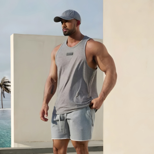 FOG GFKC美式潮牌休闲ESSENTIALS男夏季运动健身短袖坎肩无袖背心