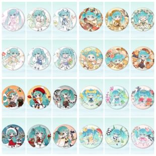 初音未来【24节气系列徽章】立夏立秋圆形夏至二次元马口铁吧唧