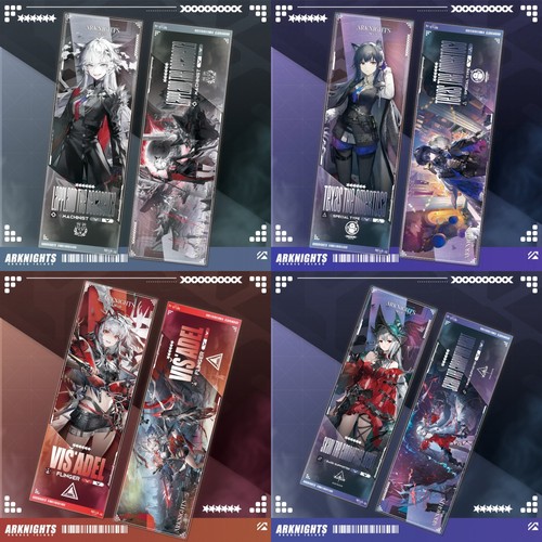 明日方舟干员镭射票书签拉普兰德荒芜维什戴尔缄默德克萨斯收藏卡