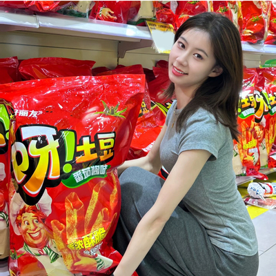 超级很大巨无霸型好丽友呀土豆薯条番茄味大礼包生日礼物零食代购