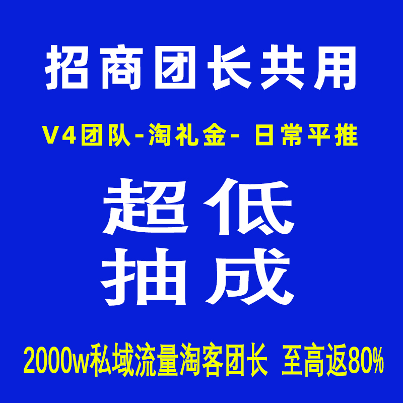 淘客联盟团长挂靠淘宝招商团长挂靠合作淘客团长链接共享招商团队