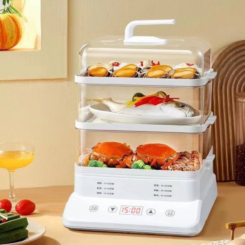 电蒸锅多功能 家用蒸锅24L大容量可视盖子电蒸锅,厨房电器,电蒸锅/台式电蒸箱/肠粉机,淘宝优惠券,粉丝福利购,淘宝优惠卷