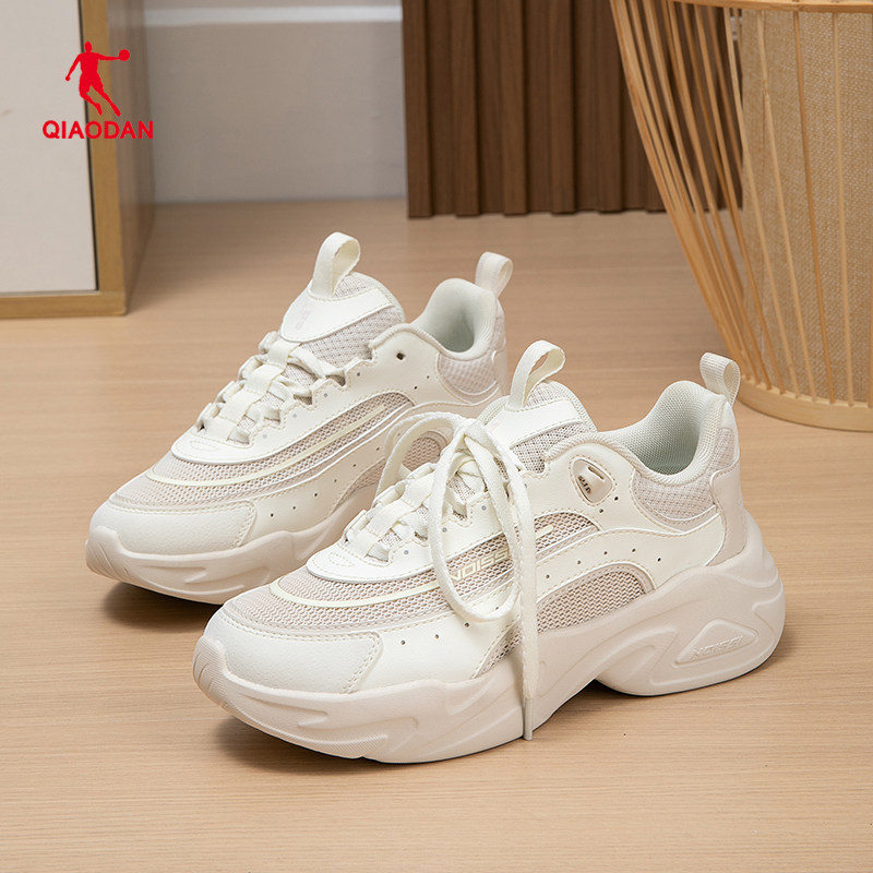 乔丹女鞋运动鞋软底透气单网厚底增高老爹鞋休闲跑鞋断码清仓福袋