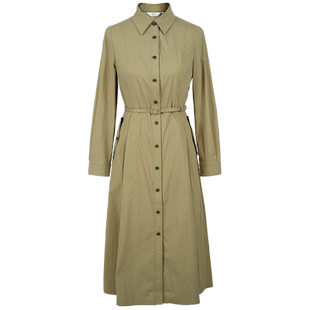 JAN AN NO 简爱诺优雅气质衬衫裙通勤系带收腰连衣裙春J2410100LQ