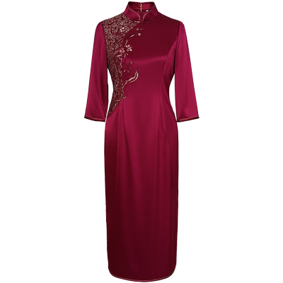 简爱诺优雅气质醋纤中式礼服