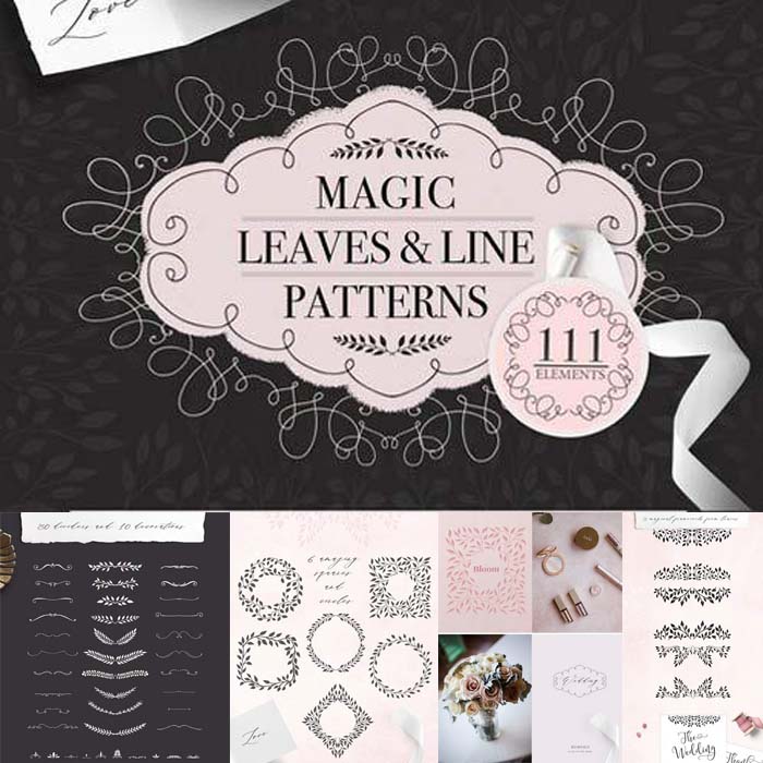 A0007矢量AI设计素材 优雅欧式花纹装饰纹样蔓藤分隔符线条logo