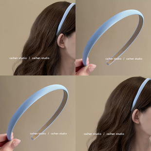 蓝色梦境~温柔细发箍女2024新款高级感时尚洋气发旅头箍外出百搭