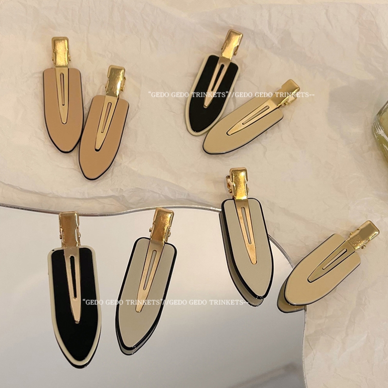 复古简约气质小香风无痕发夹