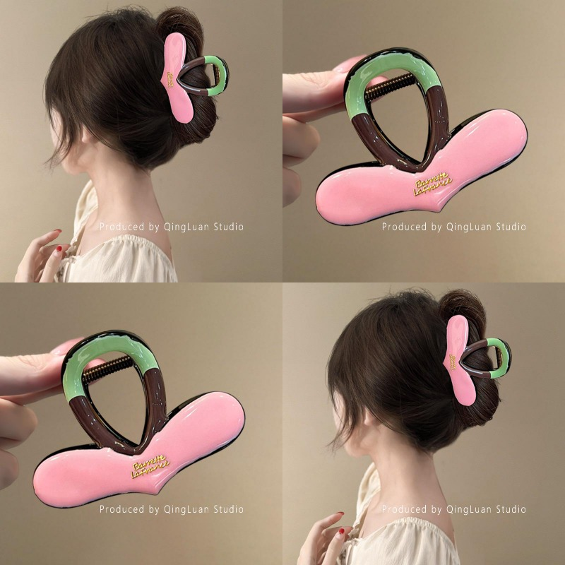 心动季节~粉色甜美爱心抓夹女高级感2025新款气质旅行发卡鲨鱼夹,户外/登山/野营/旅行用品,旅行发卡,淘宝优惠券,粉丝福利购,淘宝优惠卷