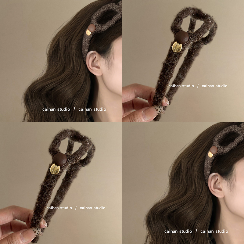 板栗棕~时髦洋气眼镜框发箍