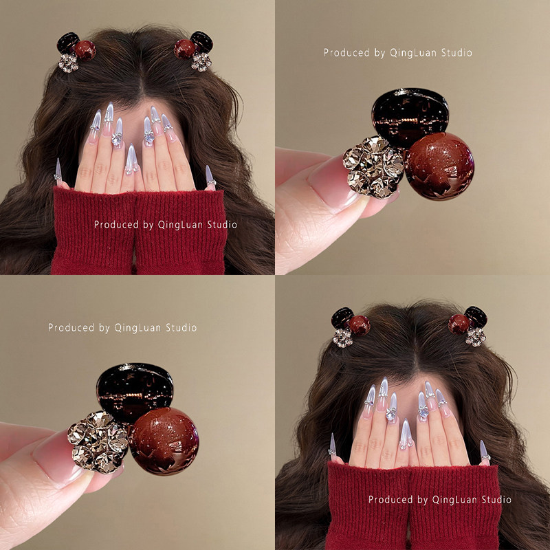 相思红豆~精致水钻小抓夹女2025新款高级感侧边刘海边夹旅行发卡,户外/登山/野营/旅行用品,旅行发卡,淘宝优惠券,粉丝福利购,淘宝优惠卷