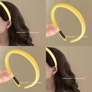 金桔柠檬~刘亦菲同款黄色发箍女清新甜美海绵头箍显脸小旅行发卡