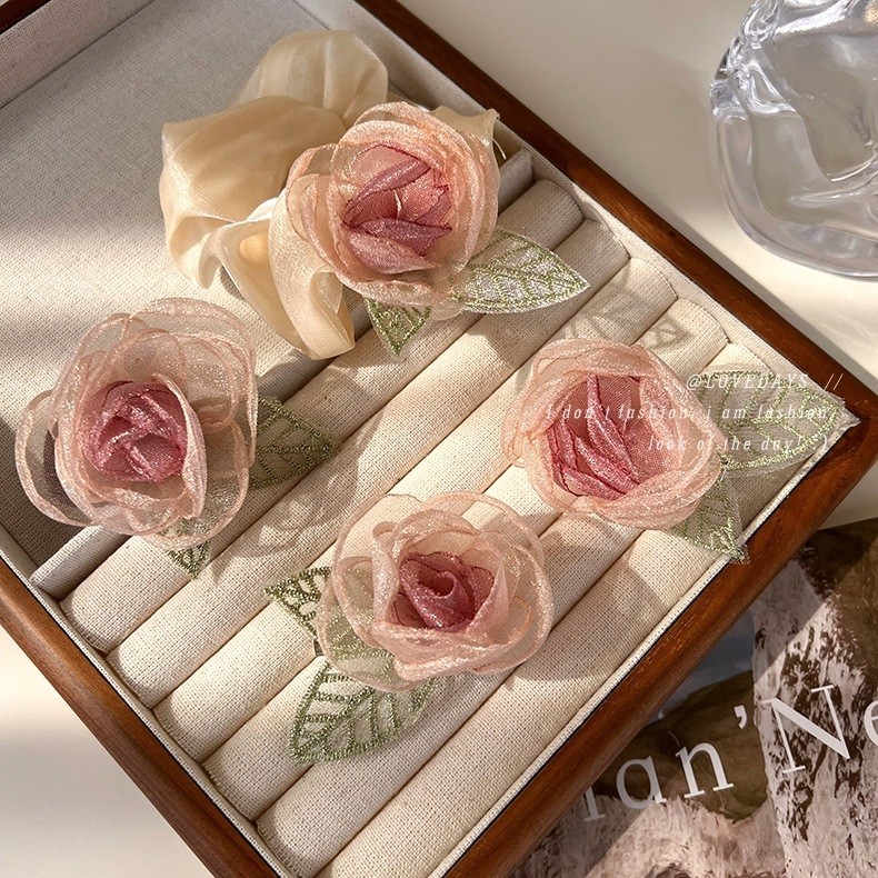 夏季仙女粉玫瑰花朵发夹气质温柔发圈头绳碎发刘海夹鸭嘴夹胸针女,饰品/流行首饰/时尚饰品新,发饰,淘宝优惠券,粉丝福利购,淘宝优惠卷