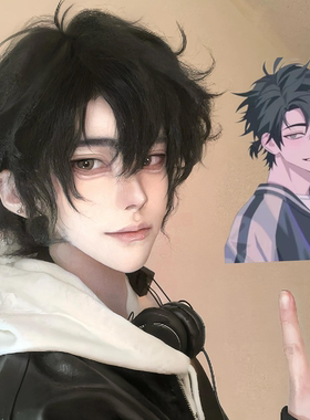 程小时cos假发万用毛打毛顶短直发时光代理人无需修剪整顶头套