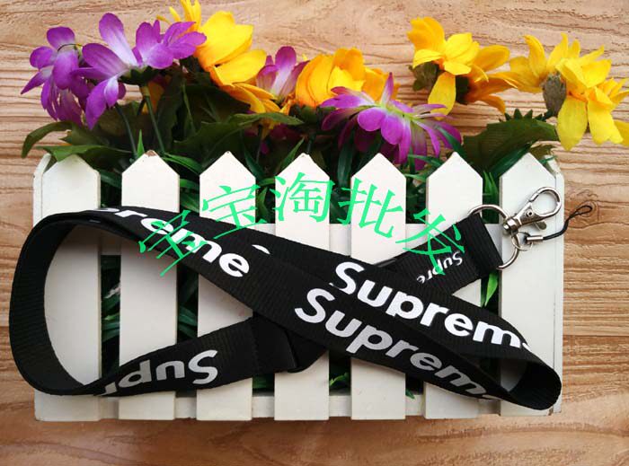thumbnail for Trendy Brand Supreme Clothing Label Phone Lanyard Neck Strap Camera/Id/Tag Holder Neck Strap Keychain Lanyard Clip