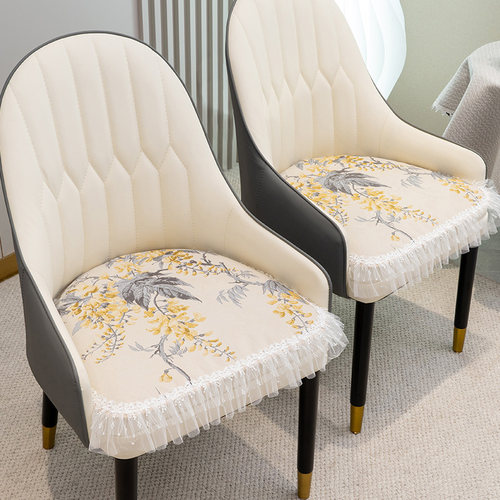 轻奢马蹄形餐椅垫四季通用防滑