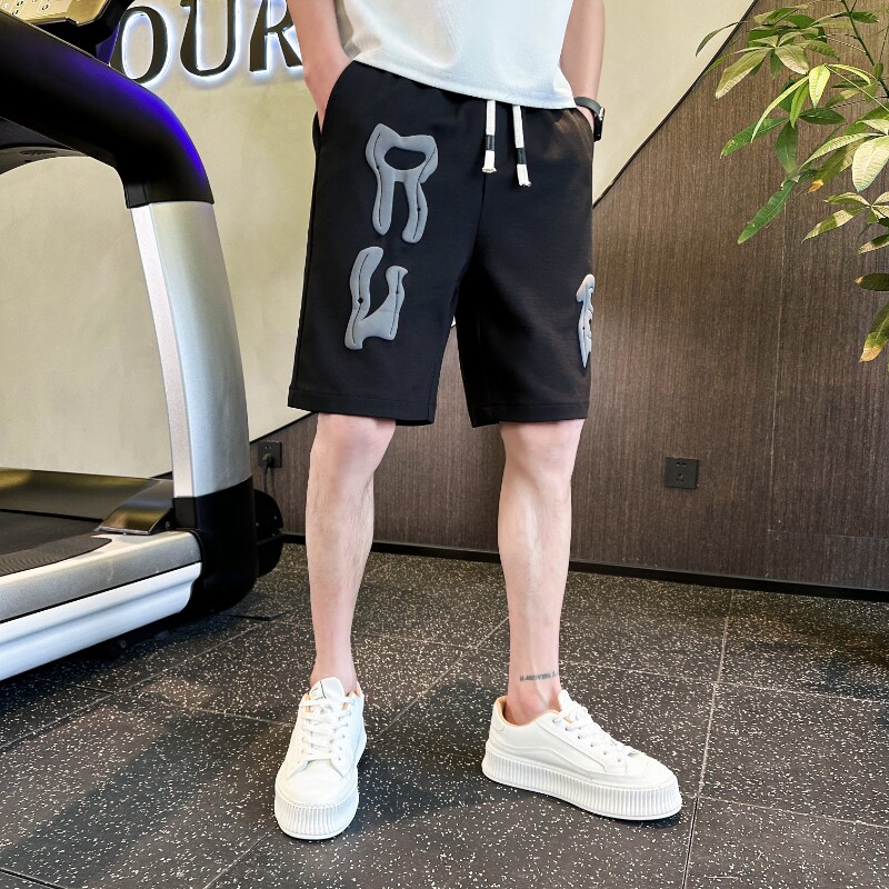 2025夏季精神小伙五分裤潮流时尚休闲短裤MLC003-P50控78,男装牛仔裤,电商A209