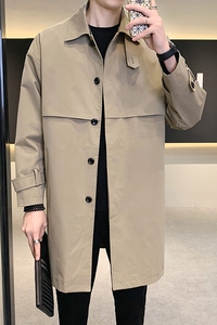 春秋季外套高品质简约气质百搭中长宽松风衣FY2161-P155 控238图片