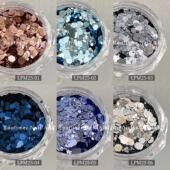 新款 美甲亮片闪粉秋冬爆款 超闪极致单色美拉德风六色亮片百搭高级