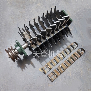 卧式铡草机揉丝总成揉丝头刀盘刀架大全老款配件刀片全套型号总成