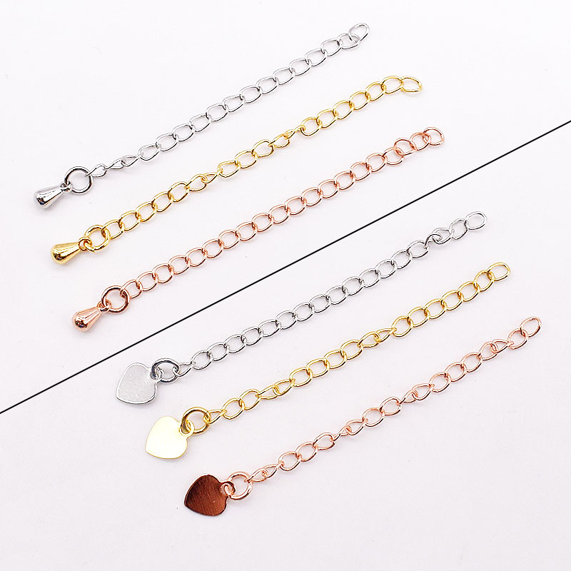 爱心水滴加长延长链镀18K延长链