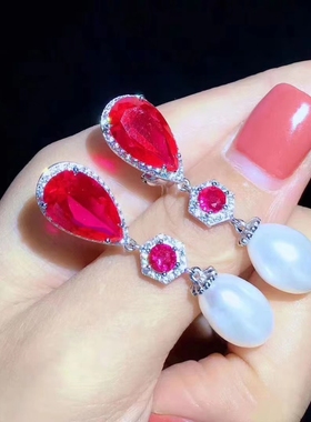 DIY镀银耳钉配件一对(E116款)