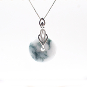 925镀银平安扣夹扣吊坠扣 翡翠玉坠水晶银扣头万能可调节瓜子扣