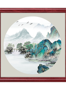 实木国画框金隆兴有话十字绣边框