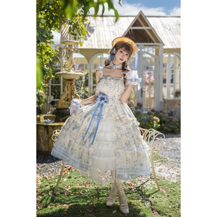 【盛夏罗曼史】JSK定金2月10日开团lolita洋装jsk吊带lo裙长款蓝