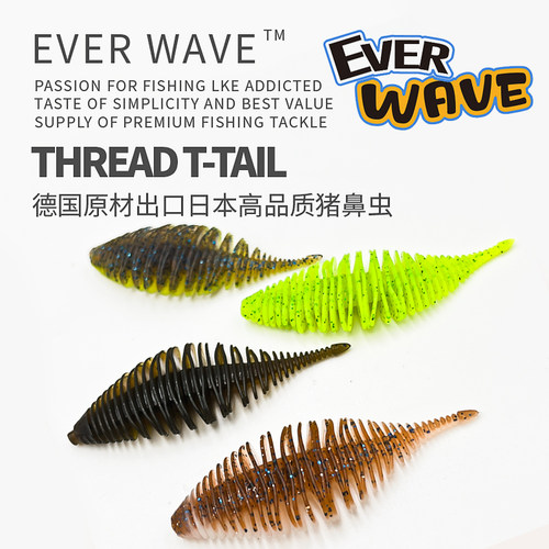 everwave扁鱼猪鼻虫浮水鲈钓饵