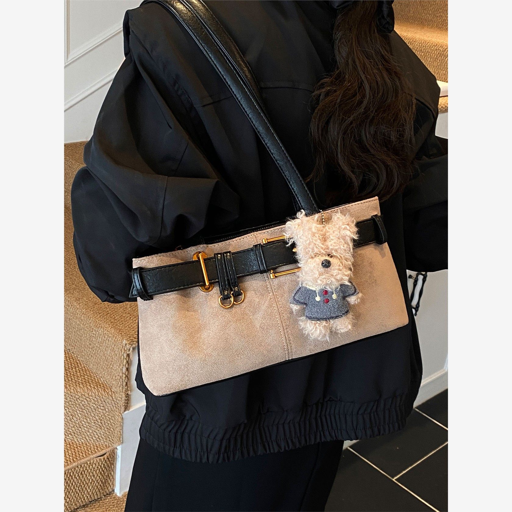 韩版高级质感简约百搭单肩手提包包女2025秋季新款复古时尚单肩包,箱包皮具/热销女包/男包,通用款女包,淘宝优惠券,粉丝福利购,淘宝优惠卷