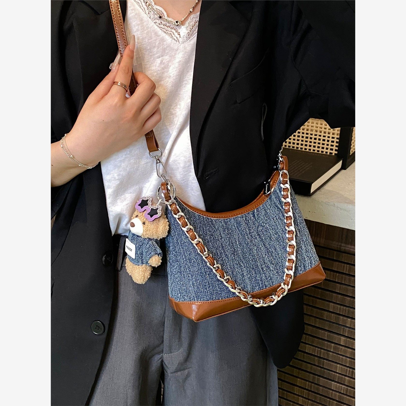 高级感包包女式2025新款潮夏季流行时尚百搭单肩包简约斜挎水桶包,箱包皮具/热销女包/男包,水桶包,淘宝优惠券,粉丝福利购,淘宝优惠卷