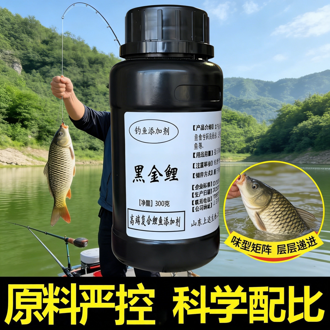 黑金鲤鲤鱼添加诱食剂黑坑抢鱼野钓大鲤专攻滑口回锅鱼增强适口性