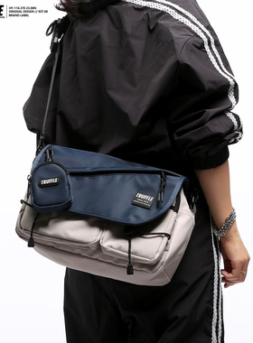 TRUFFLE2025新款单肩斜挎包男士背包大容量挎包女学生邮差包通勤
