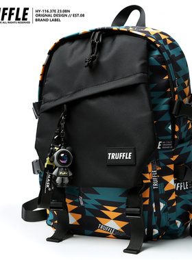 TRUFFLE大容量小众书包男初中小学生旅行双肩包女电脑背包大学生