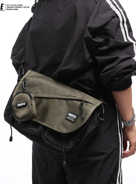 TRUFFLE机能单肩斜挎包男士背包大容量休闲挎包女学生邮差包外出