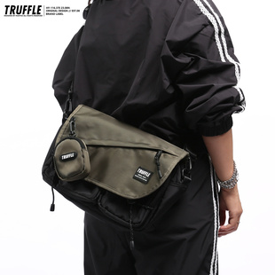 TRUFFLE机能单肩斜挎包男士背包大容量休闲挎包女学生邮差包外出