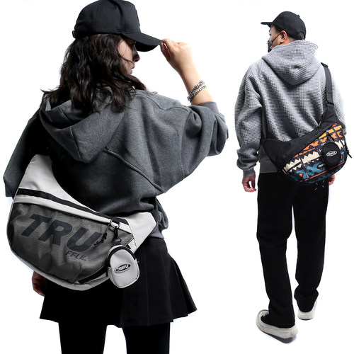 TRUFFLE潮牌2025新款休闲斜挎包男大容量饺子包女轻便单肩包背包