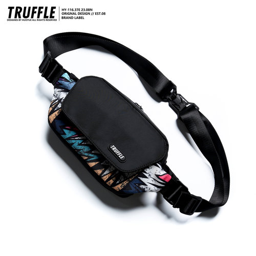 TRUFFLE2025涂鸦嘻哈单肩斜挎包个性胸包男生大容量挎包女腰包潮