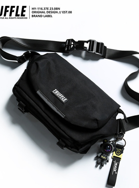 TRUFFLE潮牌单肩斜挎包男士出行轻便包休闲挎包女韩版学生磁吸扣