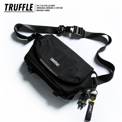 TRUFFLE潮牌单肩斜挎包男士出行轻便包休闲挎包女韩版学生磁吸扣