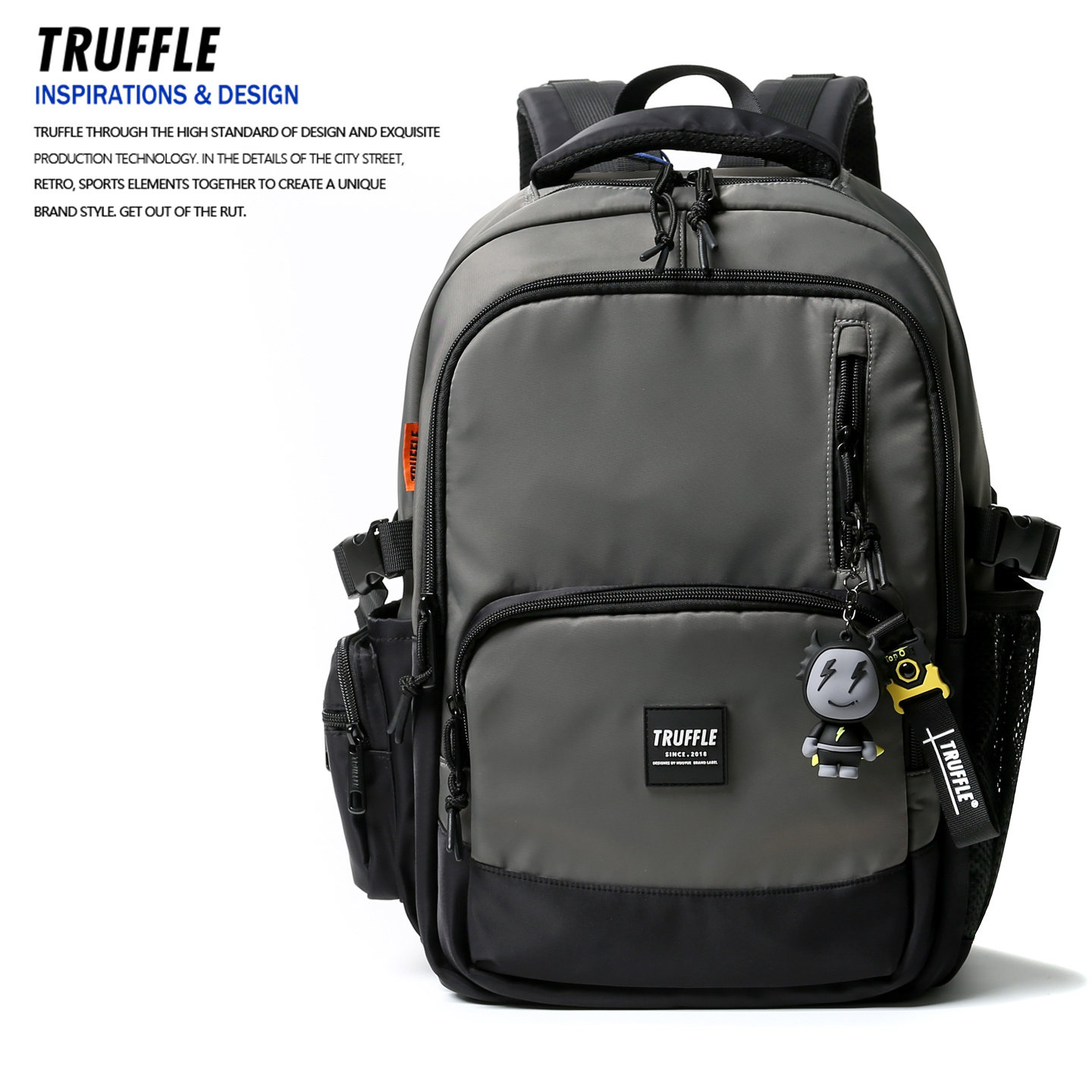 TRUFFLE原创大容量双肩包男高中初中生书包女小学生电脑旅行背包