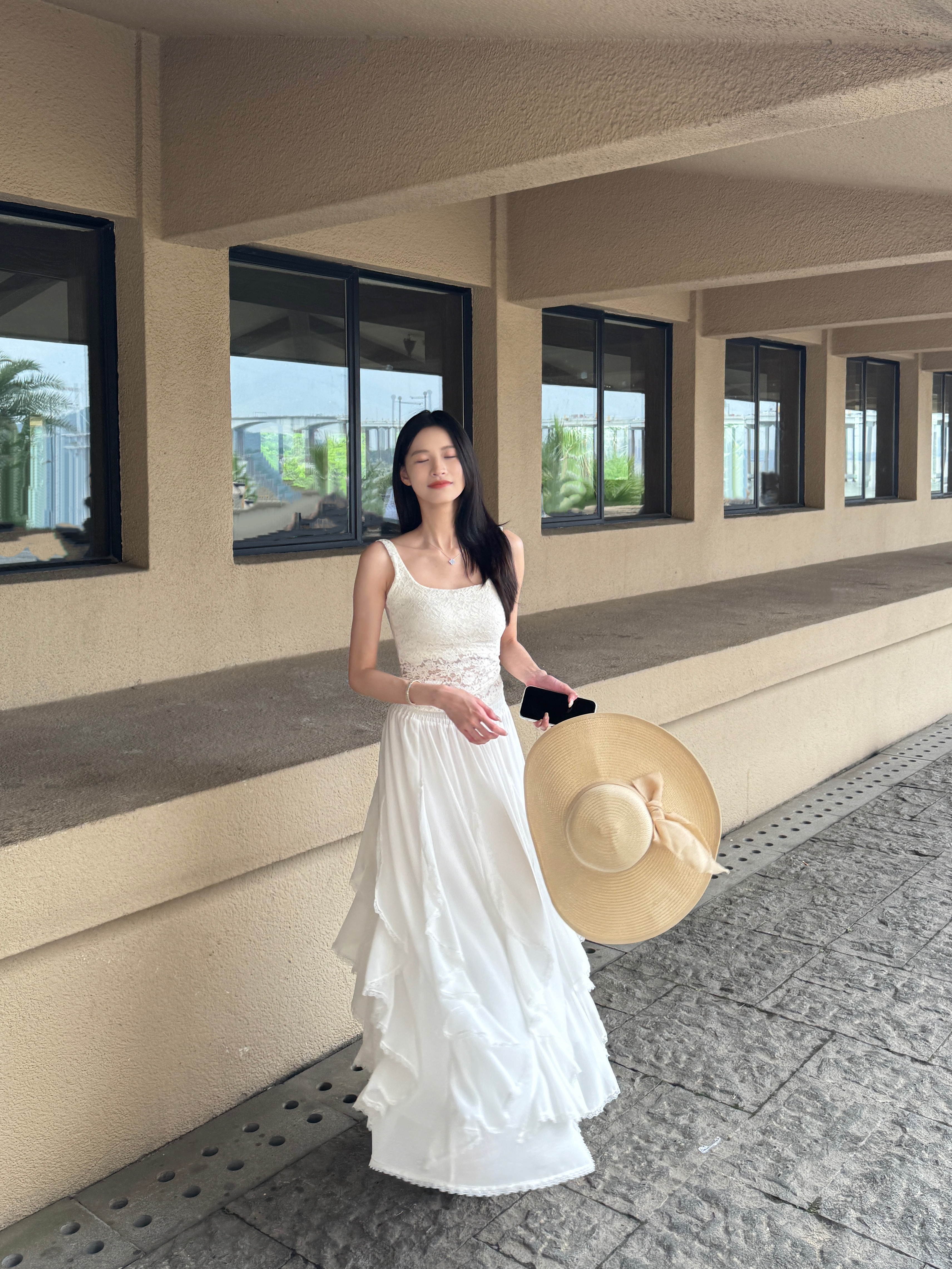 夏季法式不规则蕾丝显瘦半身裙
