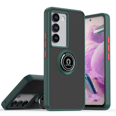 适用于VIVO V30 lite 5G手机壳vivo Y100 5G/Y200e 5G/V40 SE 5G/V30 Lite磨砂半透明亚克力指环支架保护套