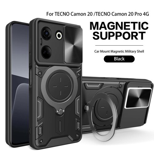 推拉窗保护镜头适用于TECNO Camon 20/Camon 20 PRO 4G手机壳旋转支架车载磁吸加厚出口级防摔耐用户外