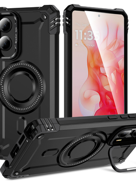 适用于Motorola Moto G Stylus 2024手机壳军备无线充镜头支架军工防摔防震加厚气囊保护套