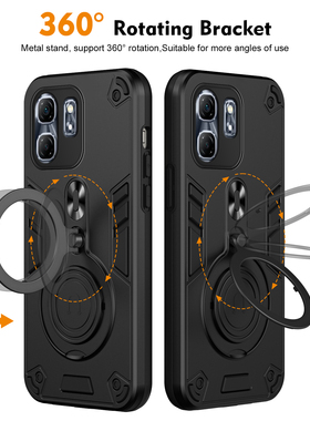 适用于传音INFINIX HOT50i手机壳旋转支架车载磁吸加厚防摔保护套